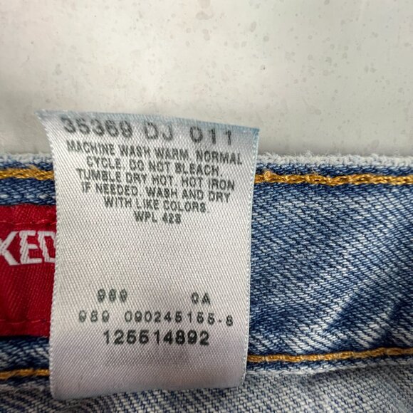 Y2K Levi's Jeans Women's Petite 32x26* 550 Relaxed Tapered Blue Denim Tag 12P M - Picture 8 of 16